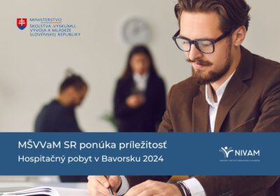 Učitelia nemeckého jazyka na základných alebo stredných školách môžu aktuálne využiť ponuku Ministerstva školstva, výskumu, vývoja a mládeže SR (MŠVVaM SR) a prihlásiť sa na hospitačný pobyt na nemeckej škole. Konkrétne na škole v Bavorsku. Prihlásiť sa je potrebné do 24. mája 2024.