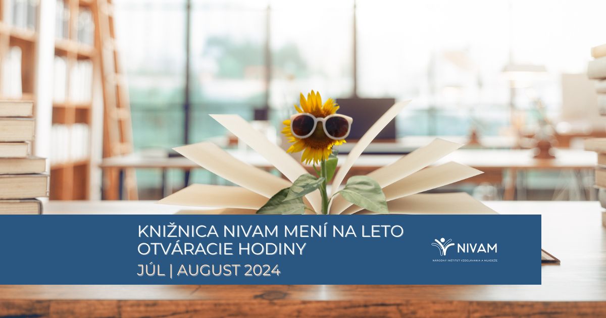 Knižnica NIVaM mení na leto otváracie hodiny - AKTUALIZOVANÉ