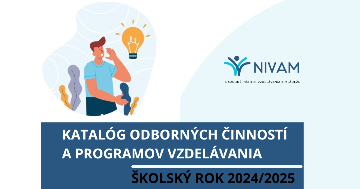 Katalóg odborných činností a programov vzdelávania - školský rok 2024/2025
