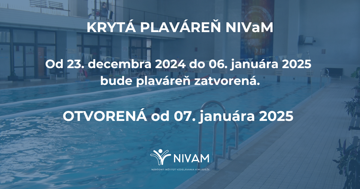 OZNAM - Krytá plaváreň NIVaM