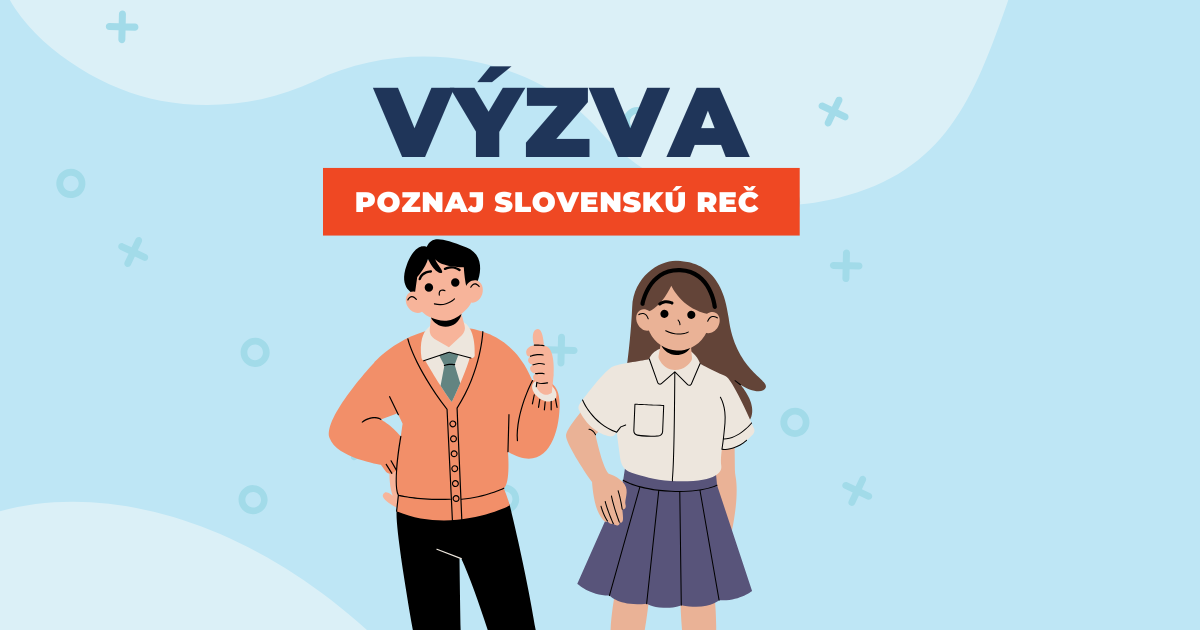 kreslený obrázok slúžiaci k súťaži Poznaj slovenskú reč